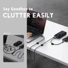 SmiLife Cable Clips Phone Cord Holder, Charger Cord Organizer, Cable Management Clips for Nightstand, Car, Office, Black 9 PCS view 4
