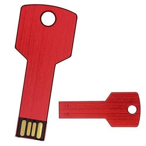 10Pack 2.0 USB Flash Drive Metal Key Design Metal Key Shaped Memory Stick USB Disk (2.0/4GB, Red)
