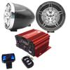 XYC 12V Motorcycle Waterproof FM USB 4 Channel 3 Inch UTV ATV Bluetooth Amplifier Sound System Audio Stereo Hand-Free Speakers Audio view 1
