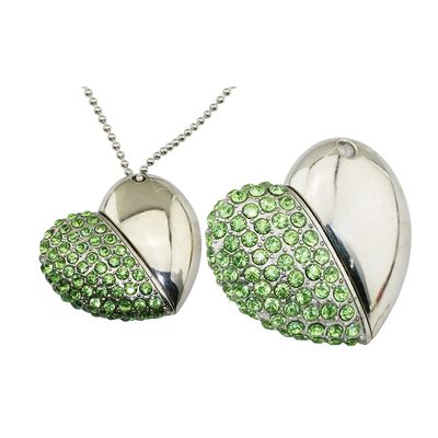 128GB Heart Shape USB Flash Drive USB Drives Memory Stick Thumb Drives USB 2.0 Disk Pen Drive Pen Drive Date Storage Flash Disk Zip Drive USB Stick USB Drive (Green)