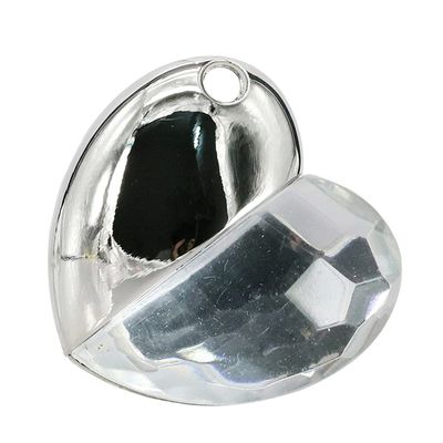 16GB Heart Shape USB Flash Drive USB Drives Memory Stick Thumb Drives USB 2.0 Disk Pen Drive Pen Drive USB Drive Date Storage Flash Disk Zip Drive USB Stick (Silver)