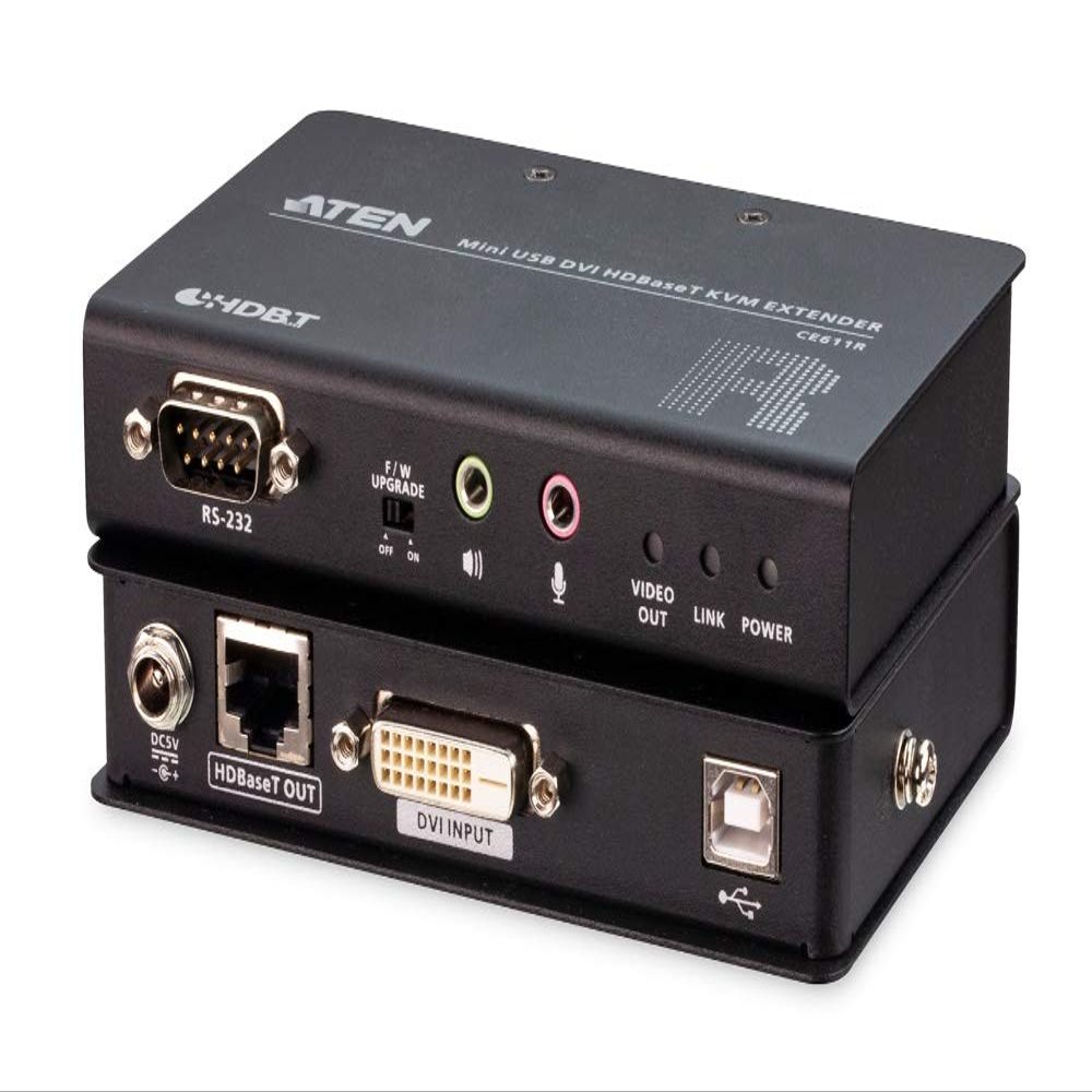 Aten Mini USB DVI HDBaseT KVM Extender, CE611-AT-G (KVM Extender)