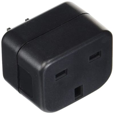 VCT VP-18 UK to USA Plug Adapter Converts 3 pin British Plug to 3 Prong Grounded USA Wall Plug