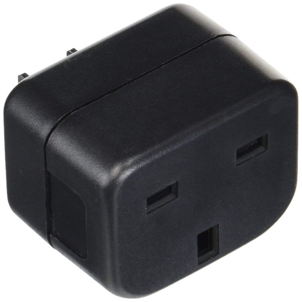VCT VP-18 UK to USA Plug Adapter Converts 3 pin British Plug to 3 Prong Grounded USA Wall Plug