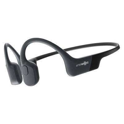 Aftershokz Aeropex (Rebranded as Shokz OpenRun) - Open-Ear Bluetooth Bone Conduction Sport Headphones - Sweat Resistant Wireless Earphones for Workouts and Running - Built-in Mic