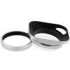 Haoge LH-ES3 Square Metal Lens Hood Hollow Out Designed with 49mm Adapter Ring for Fujifilm Fuji FinePix X100 X100S X100T X70 X100F X100V Camera Replaces Fujifilm LH-X100 AR-X100 LH-X70 Silver view 4