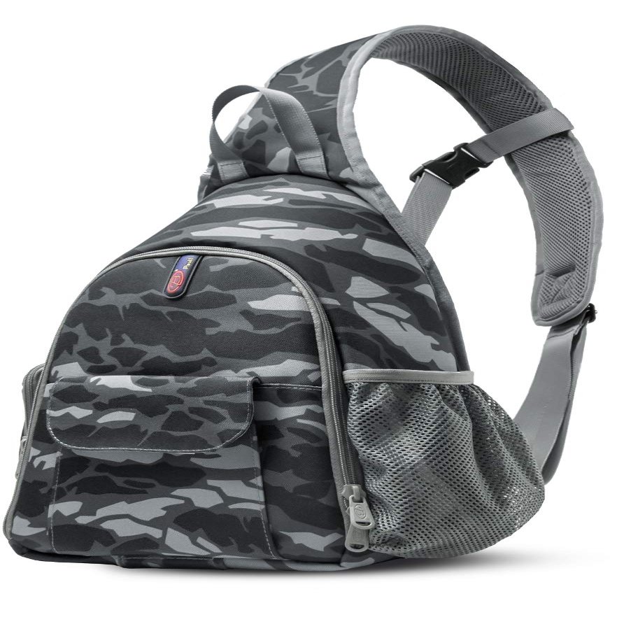 BPAULL Camera Bag Waterproof Camera Sling Backpack with Rain Cover Outdoor Travel Backpack Camera Case for Laptop Canon Nikon Sony Pentax DSLR Cameras, Lens, Tripod and Accessories (Camouflage)