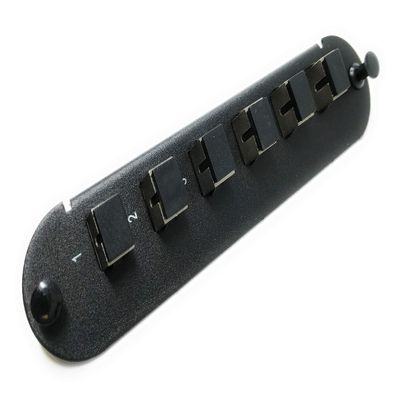 RiteAV - CCH SC/FC (6 Port Simplex w/6 Fiber Connectors) Adapter Patch Panel (Non-LGX) Silver/Black (50/125) for Aqua OM3 Multimode 10Gb