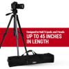 VidPro TC-45 Tripod Carrying Case - Heavy Duty Nylon Bag with Shoulder Straps and Handles - Compact Case with Full Length Zippered Closure Plus External Pocket Fits Tripod with Head up to 45 Inches view 3
