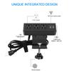 CCCEI 3 Outlet Desk Clamp Power Strip with USB Ports, Desktop Power Strip Surge Protector 1200J. Table Mount Charging Power Station, on Edge Power Outlet 125V 12A 1500W. view 4