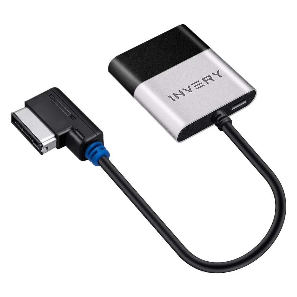 INVERY Airdual Bluetooth 5.0 aptX-HD Car Adapter Compatible for Audi MMI 3G AMI Music Interface,Audi Symphony,Audi Concert,Mercedes Media Interface and Volkswagen MDI Interface