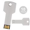 10Pack 2.0 USB Flash Drive Metal Key Design Metal Key Shaped Memory Stick USB Disk (2.0/4GB, Silver-1)