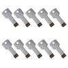 10Pack 2.0 USB Flash Drive Metal Key Design Metal Key Shaped Memory Stick USB Disk (2.0/64GB, Silver-1) view 2