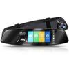 Mirror Dash Cam, Dual Dashboard Camera Recorder with Touch Screen Front Rear View HD Camera, G Sensor, Reverse Monitor, Loop Recording with 16GB Micro SD Card view 1