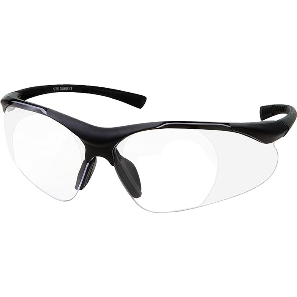 grinderPUNCH Full Lens Magnification Safety Glasses Readers ANSI Z87 Impact Resistant Diopter Magnifying Reading Glasses (+2.50 Diopter)