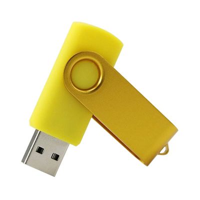 128GB Rotate Shape USB 2.0 Flash Drive USB Flash Drive PenDrive Memorias USB Memory Stick USB Drive USB Flash Disk Thumb Drive U Disk Pen Drive USB Stick (Yellow)