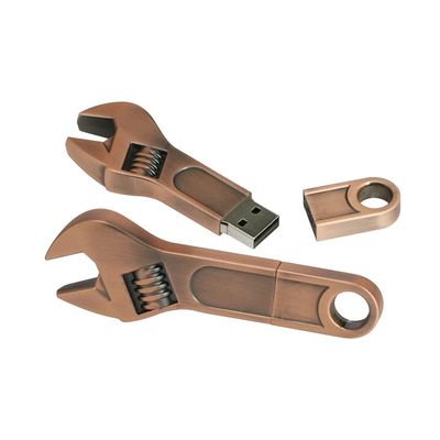 16GB Metal Wrench Shape USB 2.0 Flash Drive Pen Drive Memory Stick USB Stick USB Drive Flash Disk Thumb Drive USB Disk USB Stick U Disk PenDrive (Bronze)