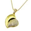 32GB Heart Shape USB Flash Drive USB Drives Memory Stick Thumb Drives USB 2.0 Disk Pen Drive Pen Drive Date Storage Flash Disk Zip Drive USB Stick USB Drive (Gold) view 1