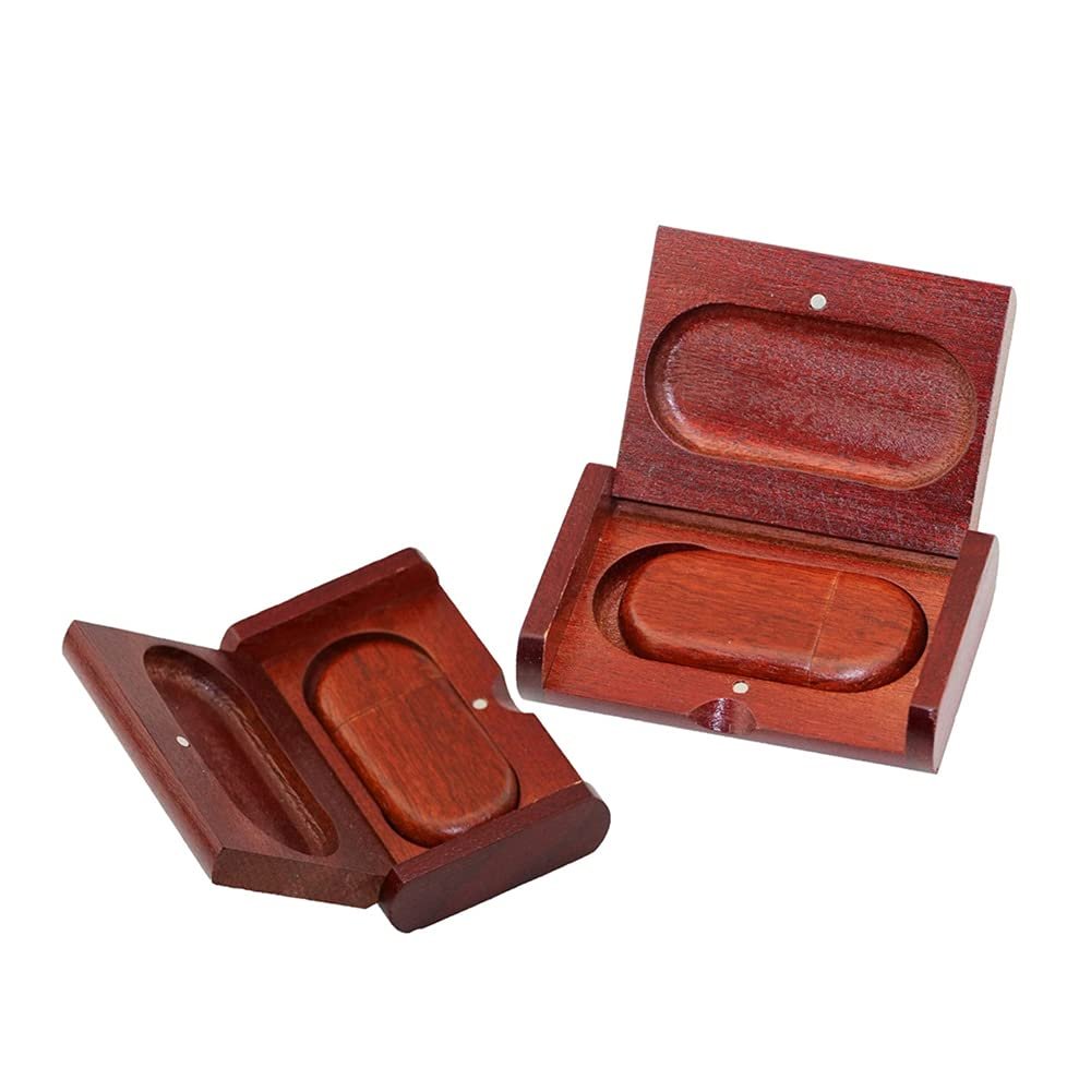 128GB Wood Box USB Flash Drive USB Drives Memory Stick Thumb Drives USB Stick USB 2.0 Pen Drive Date Storage Zip Drive Drive PenDrive External Storage (Red)