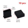 Antrader 10pcs Plastic USB Type A Male Anti-Dust Stopper Plug Cover Protector Cap, Black view 2