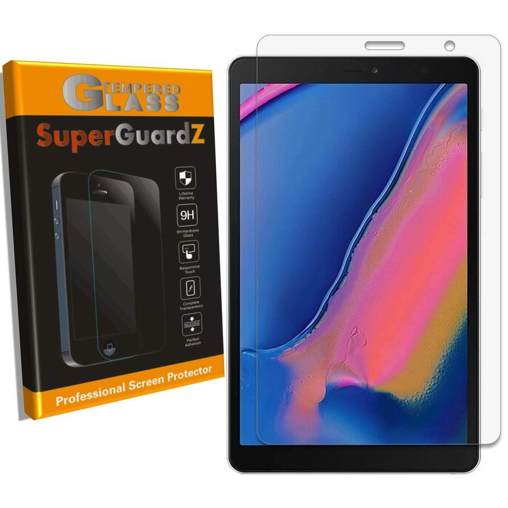 [2-Pack] for Samsung Galaxy Tab A 8.0 (2019) Screen Protector [Tempered Glass], SuperGuardZ, 9H, 0.3mm, 2.5D Round Edge, Anti-Scratch, Anti-Bubble [Lifetime Replacement]