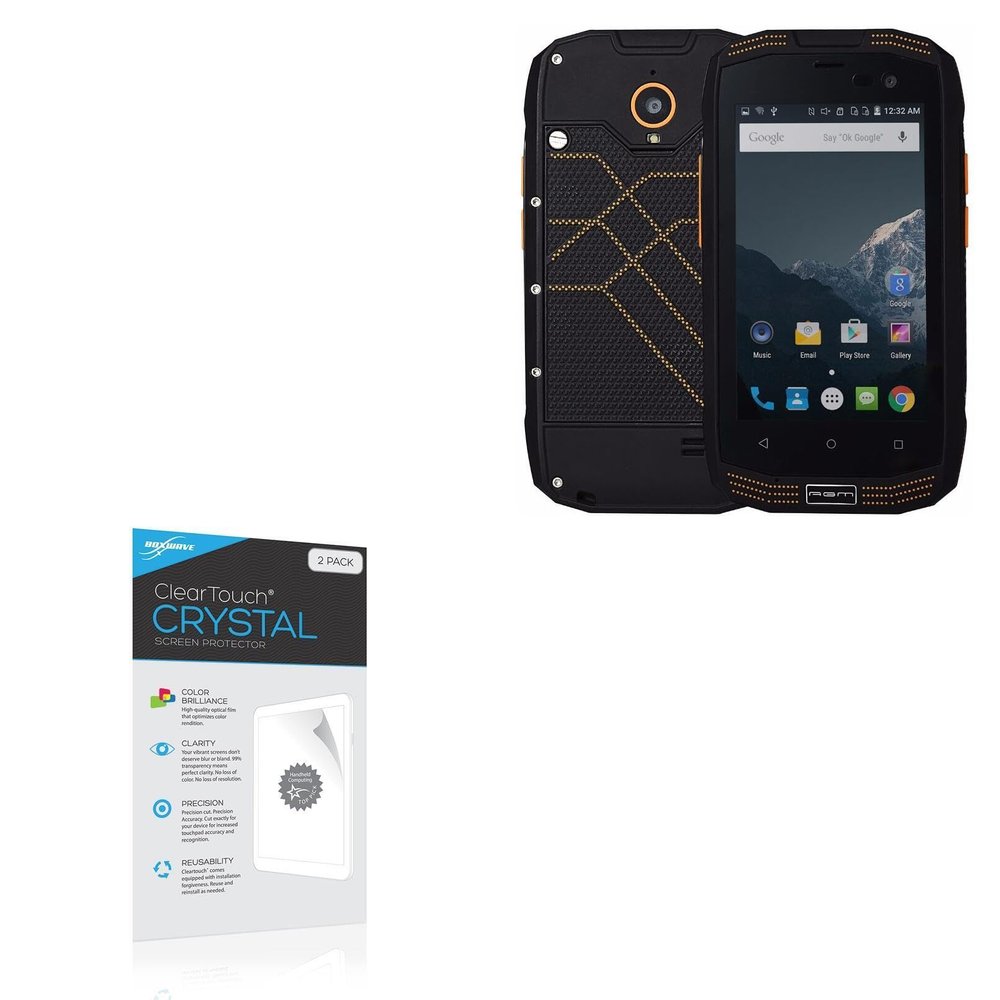 BoxWave Screen Protector Compatible with AGM A2 - ClearTouch Crystal (2-Pack), HD Film Skin - Shields from Scratches