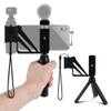 Alcoon Aluminum Handheld Phone Holder Tripod Mount Stand Compatible for DJI Osmo Pocket Accessories with Cold Shoe Interface and 1/4 Inch Thread view 1