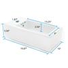 Renovators Supply Manufacturing Wall Mounted Bathroom Sink 19.8 In. White Ceramic Rectangular Wall Hung Sink With Overflow And Single Faucet Hole view 2