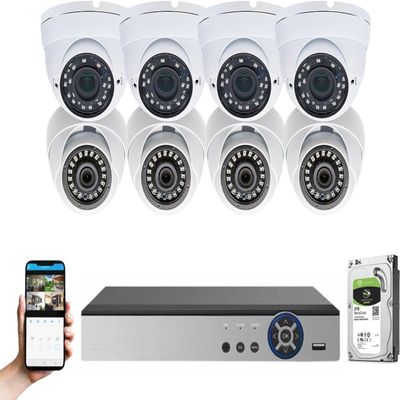Evertech 8 Channel HD Security Surveillance Camera System Night Vision Remote Access with 2TB HDD
