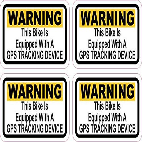 StickerTalk Bike Equipped with GPS Tracking Stickers, 2.5 inches by 1.5 inches