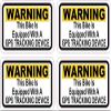 StickerTalk Bike Equipped with GPS Tracking Stickers, 2.5 inches by 1.5 inches view 1