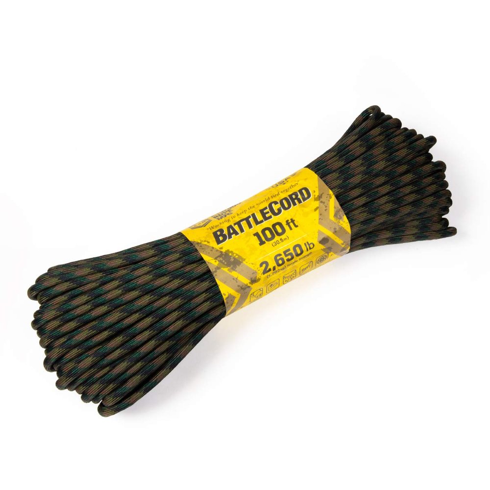 Atwood Rope MFG 5.6MM BattleCord - 2650lb Tensile Strength (Woodland, 50)