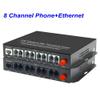 Jeirdus 1Pair 8 Channel PCM Voice Telephone Fiber Optical Media Converters Extender Adapter Single Mode FC Fiber Optic Port Caller ID FAX with 10/100M Ethernet view 2