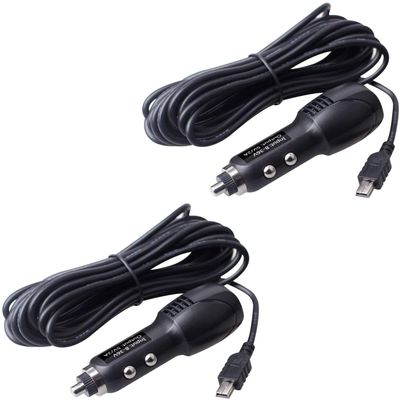 Dash Cam Charger Mini USB, Car Charger with USB Port Compatible with APEMAN, Rexing, Byakov, AKASO, Crosstour, Trekpow, Pruveeo, OldShark, Garmin and Most Other, Android Devices (11.5FT) 2 Pack