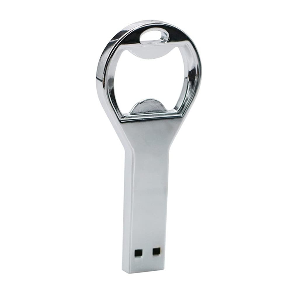 32GB Bottle Opener Shape USB 2.0 Flash Drive Pen Drive Memory Stick USB Stick USB Drive Flash Disk Thumb Drive USB Disk USB Stick U Disk PenDrive (Silver)