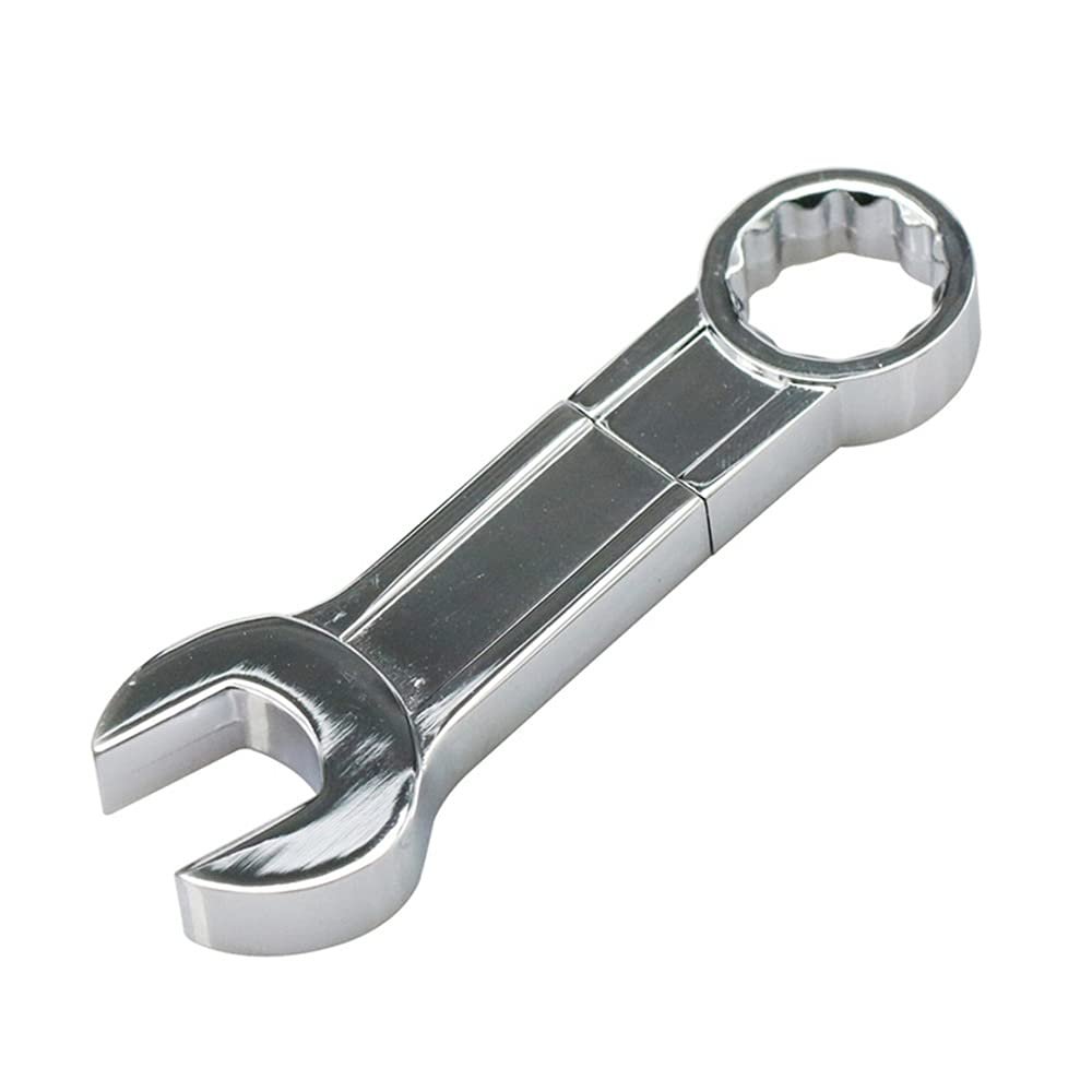 4GB Metal Wrench Shape USB 2.0 Flash Drive Pen Drive Memory Stick USB Stick USB Drive Flash Disk Thumb Drive USB Disk USB Stick U Disk PenDrive (Silver)
