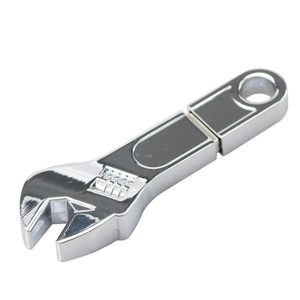 128GB Metal Wrench Shape USB 2.0 Flash Drive Pen Drive Memory Stick USB Stick USB Drive Flash Disk Thumb Drive USB Disk USB Stick U Disk PenDrive (Silver)