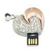 128GB Heart Shape USB Flash Drive USB Drives Memory Stick Thumb Drives USB 2.0 Disk Pen Drive Date Storage Zip Drive Jump Drive USB Stick USB Drive (Silver) view 3