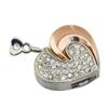 32GB Heart Shape USB Flash Drive USB Drives Memory Stick Thumb Drives USB 2.0 Disk Pen Drive Date Storage Zip Drive Jump Drive USB Stick USB Drive (Silver) view 2