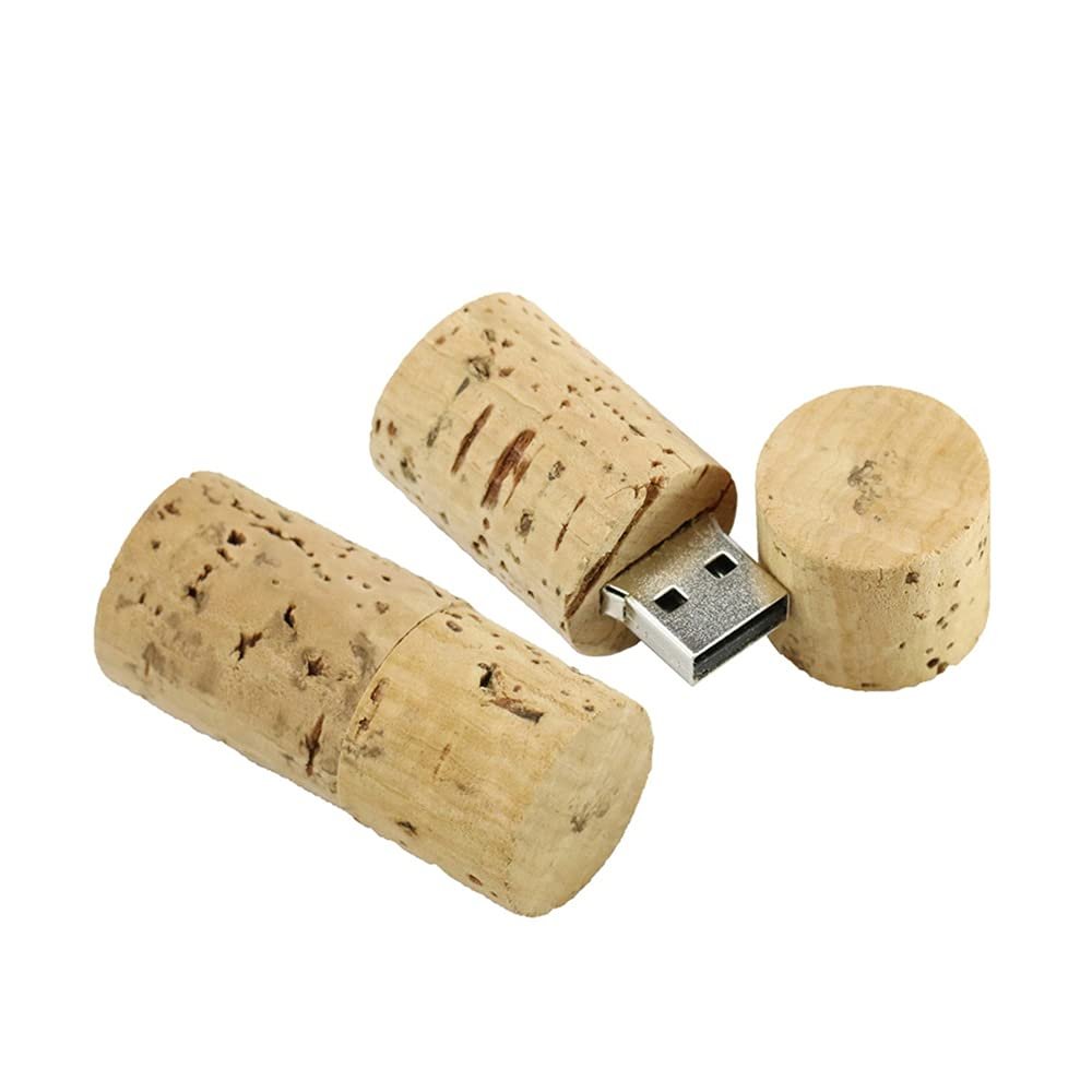 128GB Wine Stopper Shape USB Flash Drive USB Drives Memory Stick Thumb Drives USB Stick USB 2.0 Pen Drive Date Storage Zip Drive Drive PenDrive External Storage (Brown)
