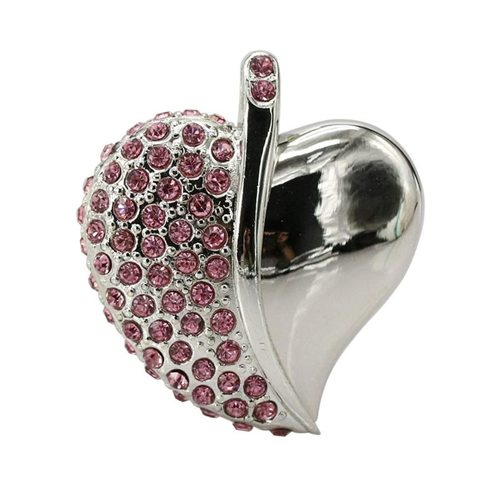 16GB Heart Shape USB Flash Drive USB Drives Memory Stick Thumb Drives USB 2.0 Disk Pen Drive Date Storage Flash Disk Jump Drive USB Stick USB Drive (Pink)