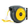ReelWorks Extension Cord Reel Retractable 12AWG x 50' Foot 3C/SJTOW Glow Strip Cable and Lightup Triple Tap Connector Advanced Slow Retraction Technology (SRT) view 1