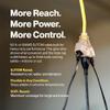 ReelWorks Extension Cord Reel Retractable 12AWG x 50' Foot 3C/SJTOW Glow Strip Cable and Lightup Triple Tap Connector Advanced Slow Retraction Technology (SRT) view 3