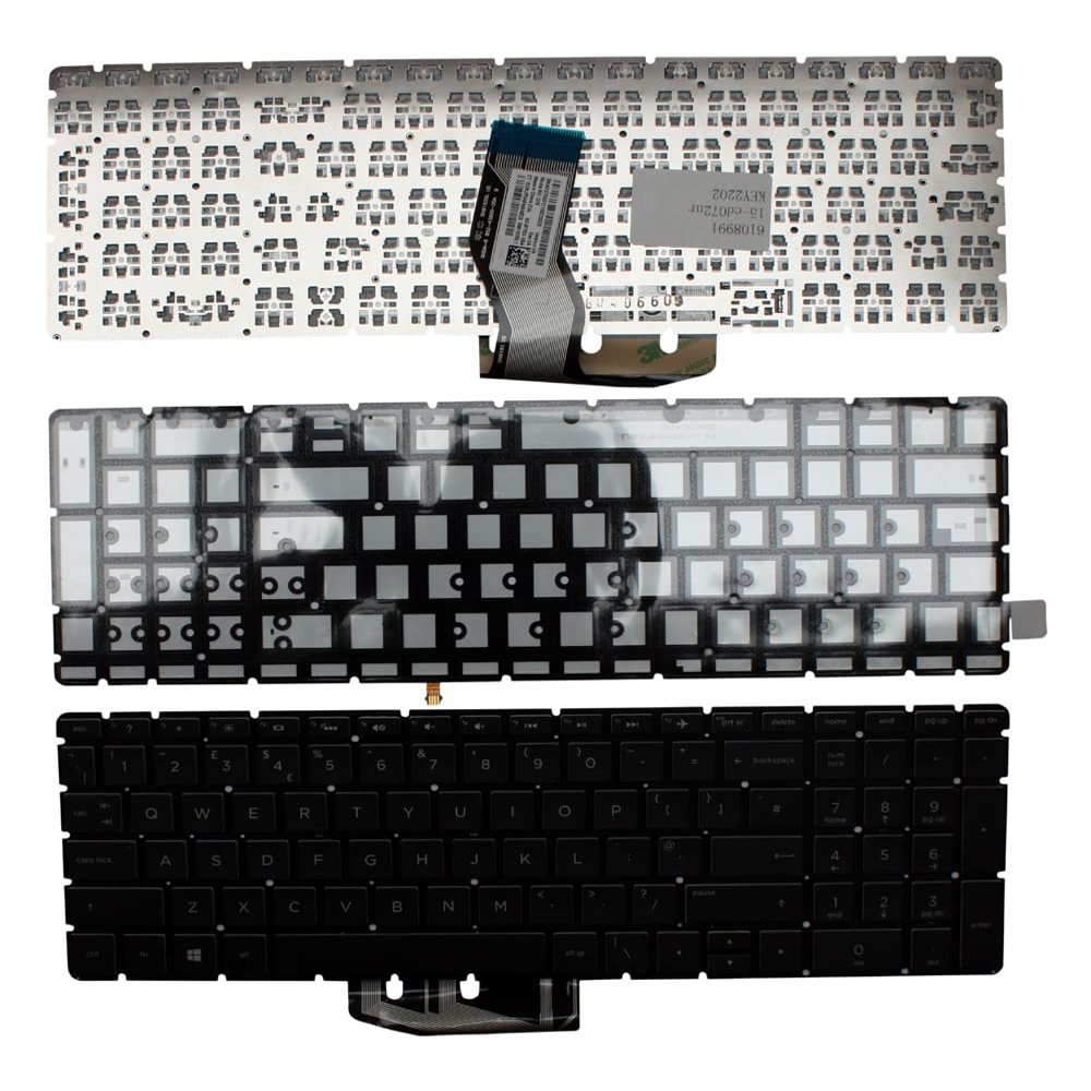 Power4Laptops UK Layout Backlit Black Replacement Laptop Keyboard Compatible with HP Pavilion 15-cd027AX