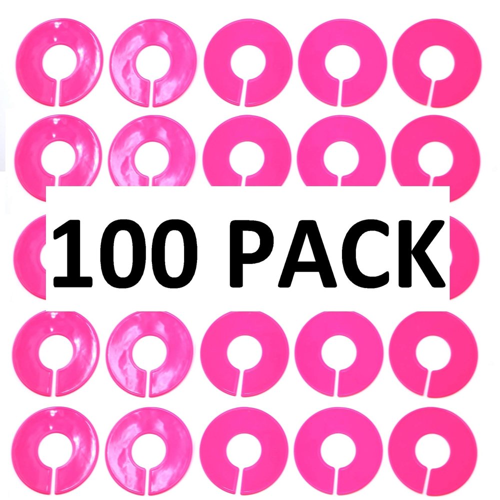 Pink Round Plastic Blank Rack Size Dividers - Multi-Pack (100)