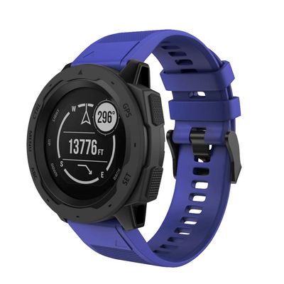 DKEnjoy Silicone Quick Release Wrist Band Replacement Bracelet Watch Strap for Garmin Instinct Smartwatch (Rolay Blue)