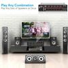 Pyle 12 Channel Power Amplifier w Bluetooth Wireless- 600W Max Power Rack Mount Amplifier with Multi-Zone Sound MixerRCA, USB and AUX inputs-Great for Restaurant, Theater, Studio or Stage- PT12050CH view 4