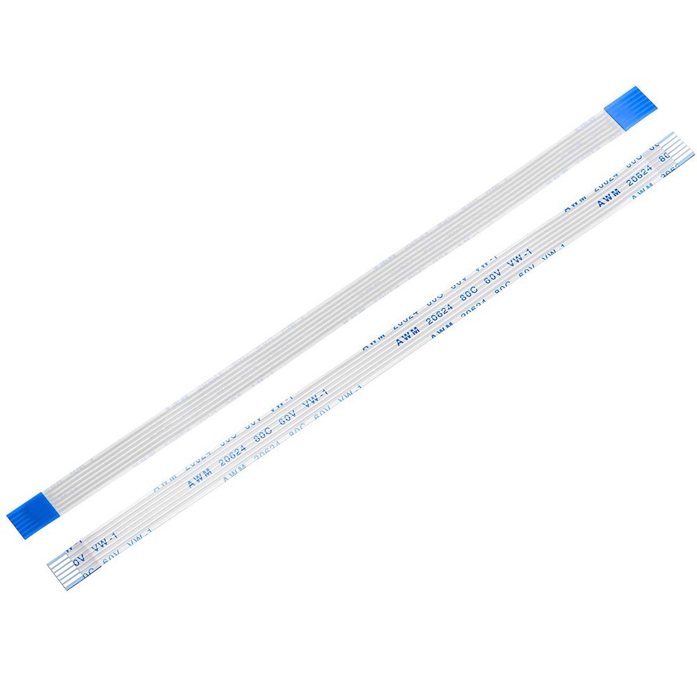 uxcell 10pcs Flexible Flat Cable, 150mm 1mm Pitch A Type 6 Pins FPC FFC Flexible Ribbon Cable for LCD TV DVD Player