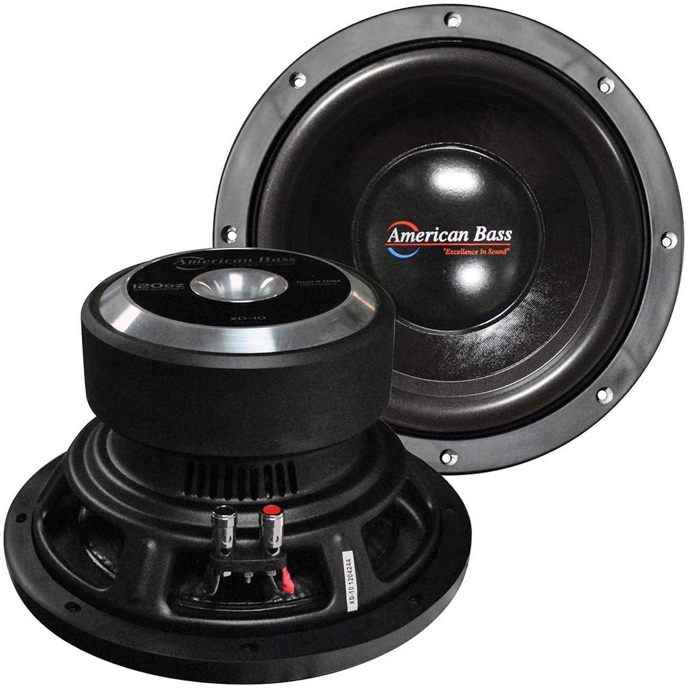 4 American Bass 10" Subwoofers Dual 4 Ohm 900 Watts Max Car Audio Sub XD Series