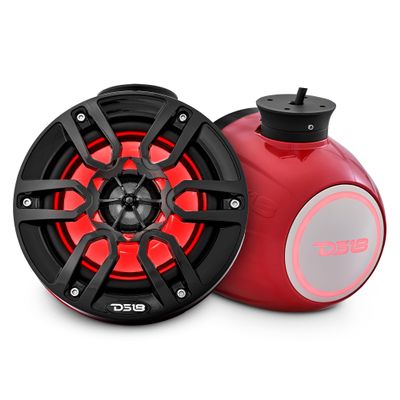 DS18 NXL-PS6R 2-Way Wakeboard Tower Speakers with Integrated RGB Lights - 300 MAX Perfect for Jet Skies, Ideal for ATV, UTV, Jeep, Side by Side, Marine,RZR